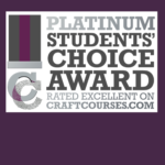 Awarded for 50+ 5 Star reviews from CraftCourses students
